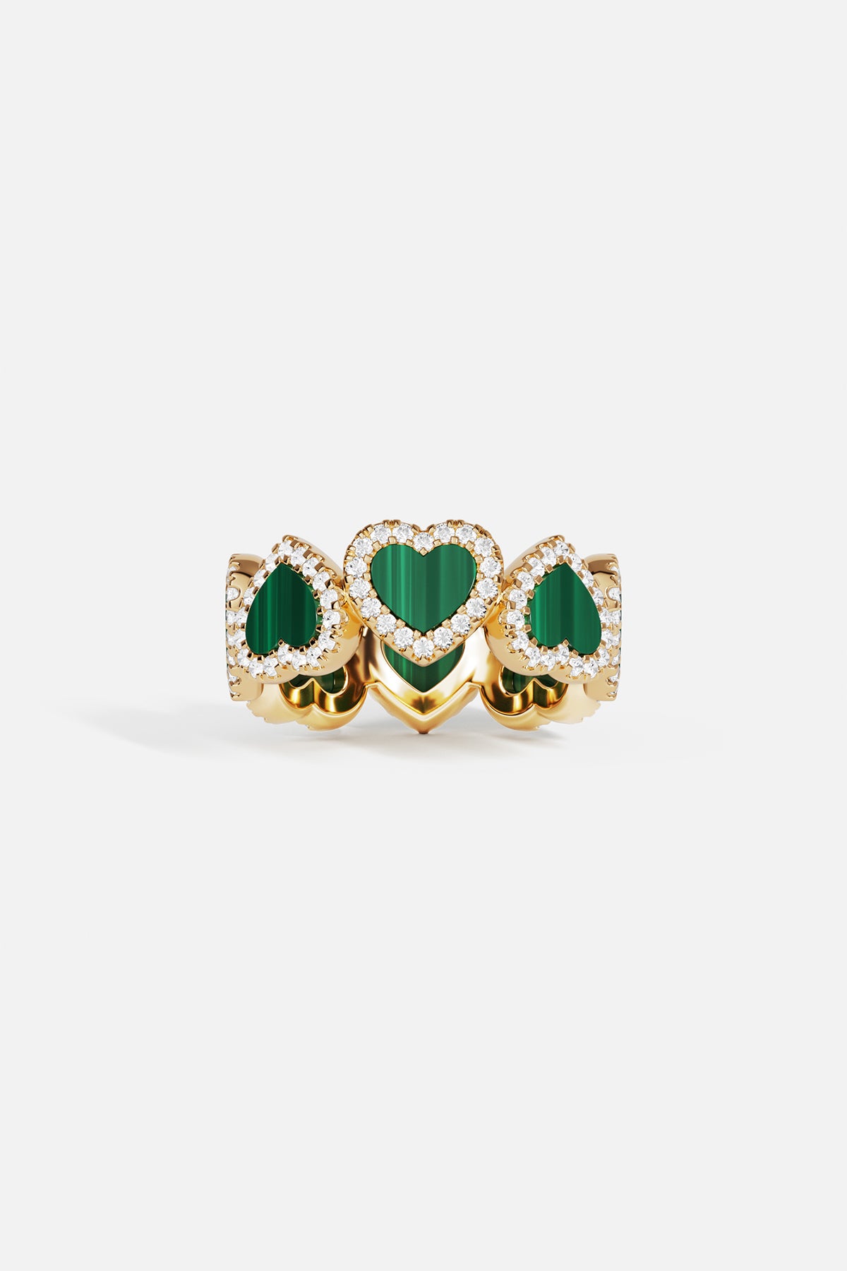 Bague Cœur Malachite