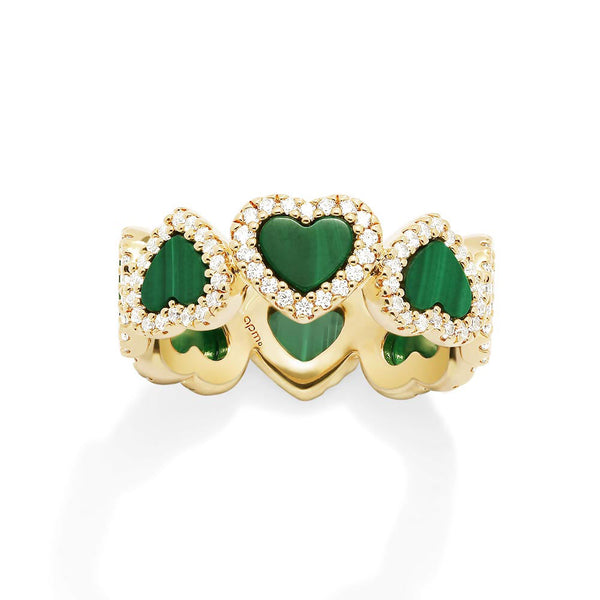 Malachite Heart Ring APM Monaco