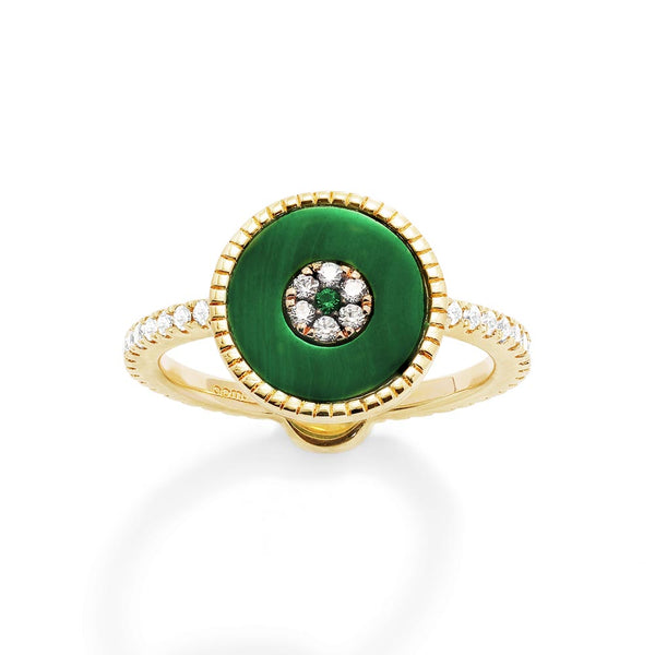 Bague il Porte Bonheur Malachite APM Monaco