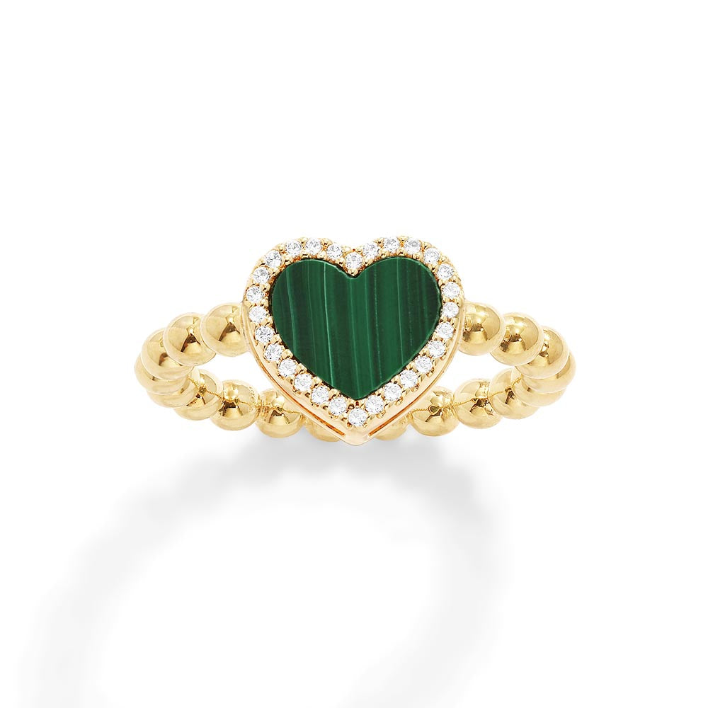 Bague Cœur Malachite - APM Monaco