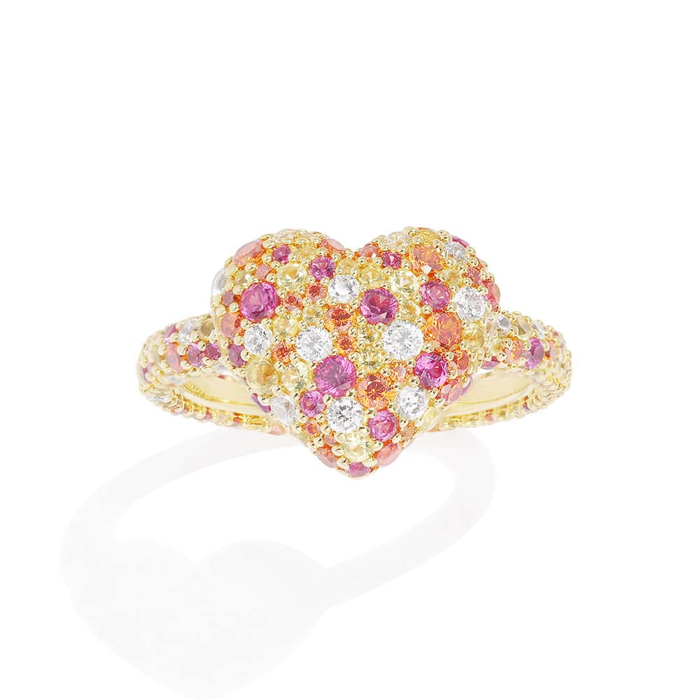 Bague Cœur Multicolore - APM Monaco