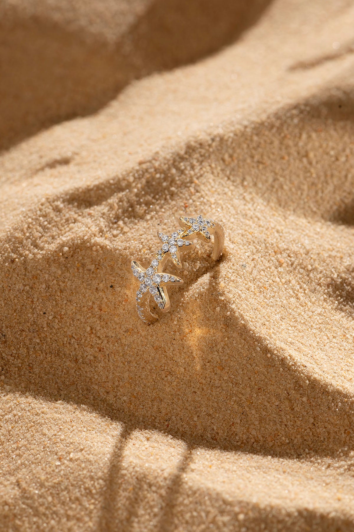 Bague Etoile de Mer plaquee or 18 carats