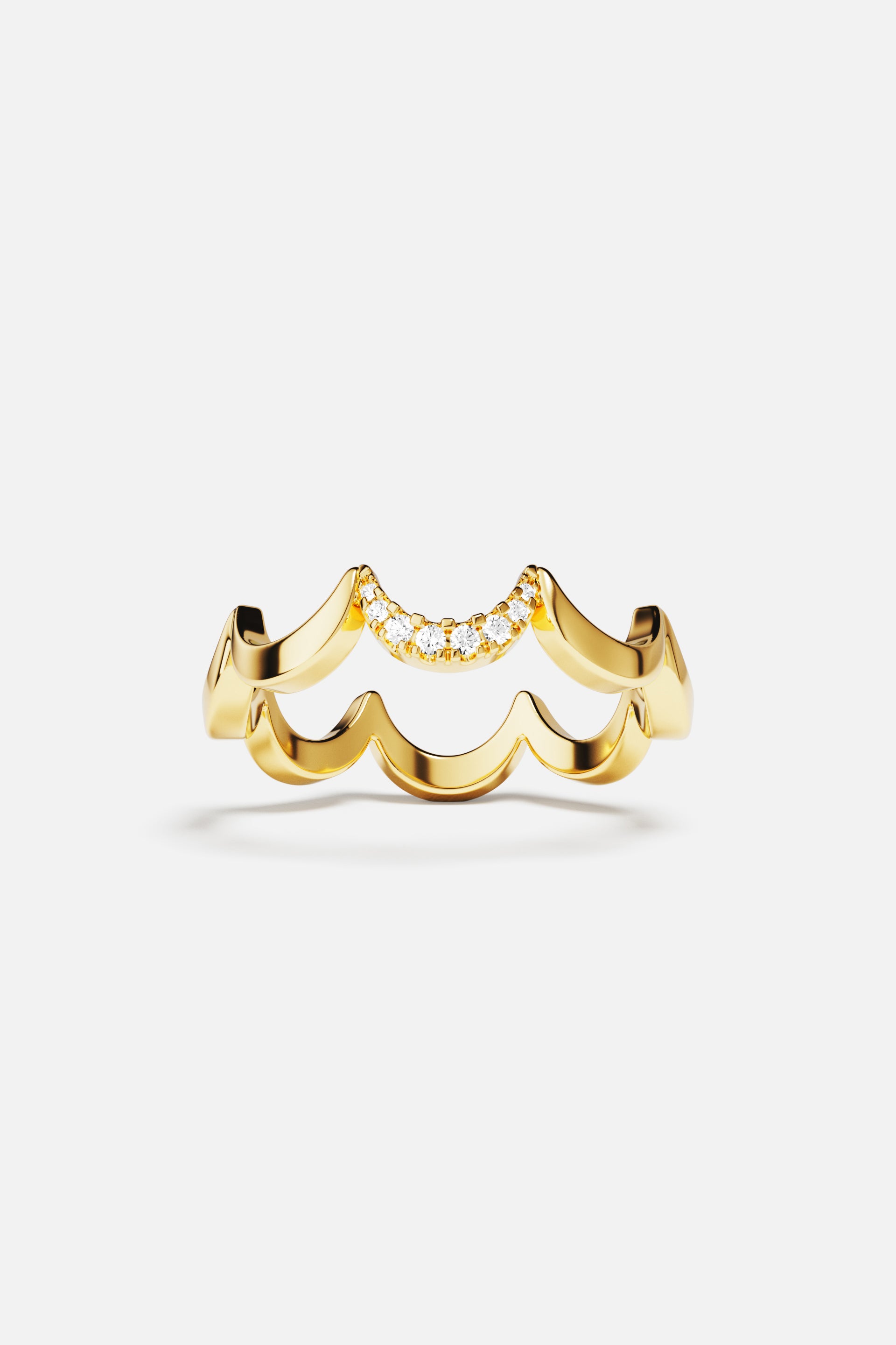 Bague Wavy Or Jaune