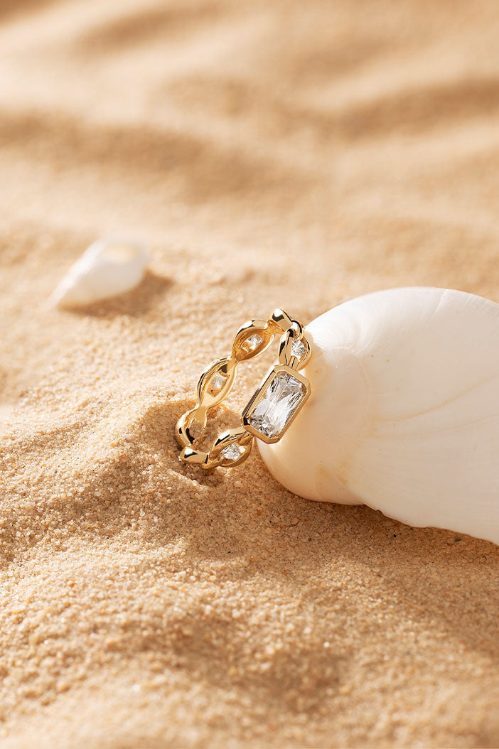 APM MONACO Bague Chaîne Éclat