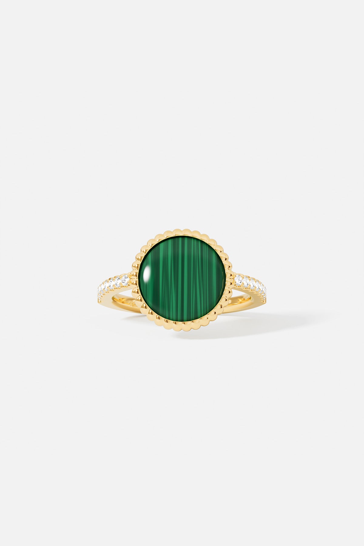 Bague Météorites Malachite