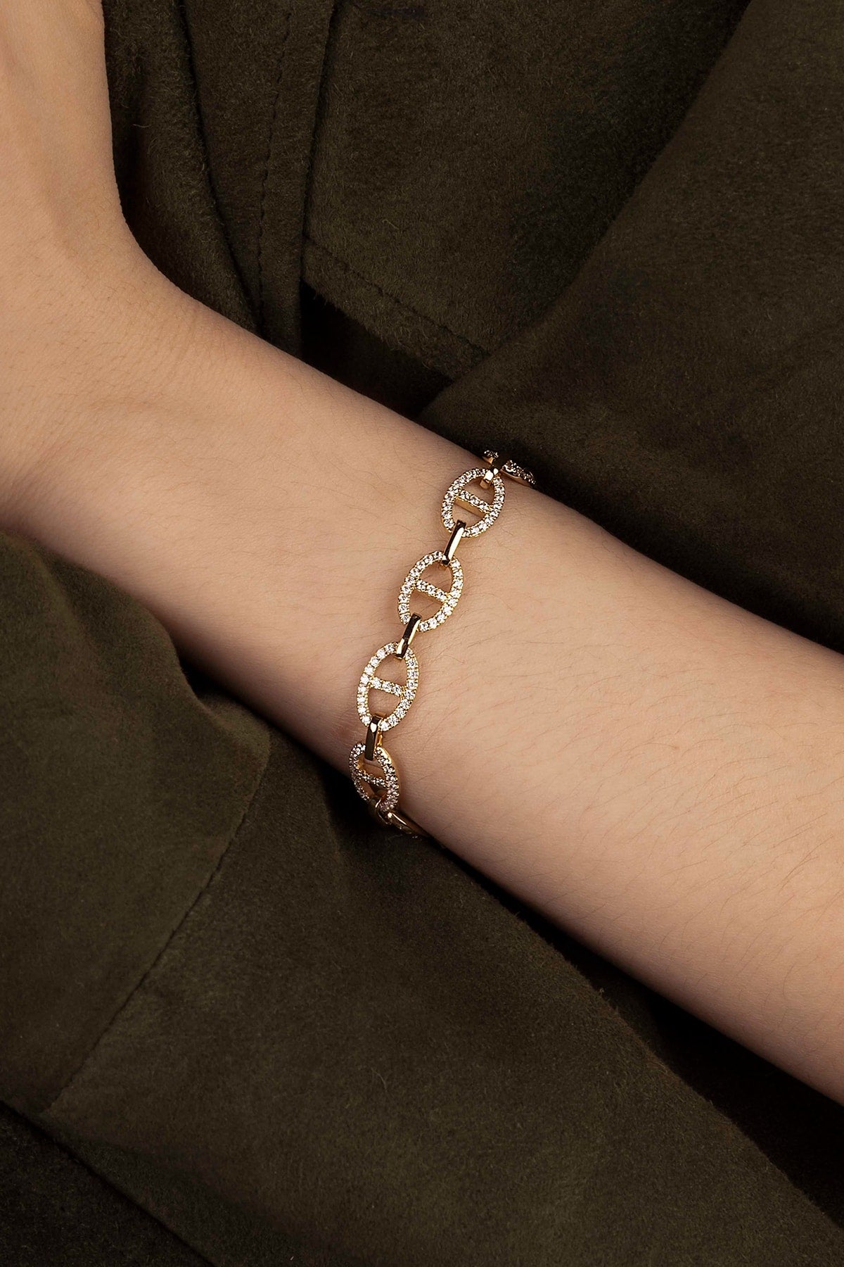 Bracelet Chaîne Maille Marine - APM Monaco