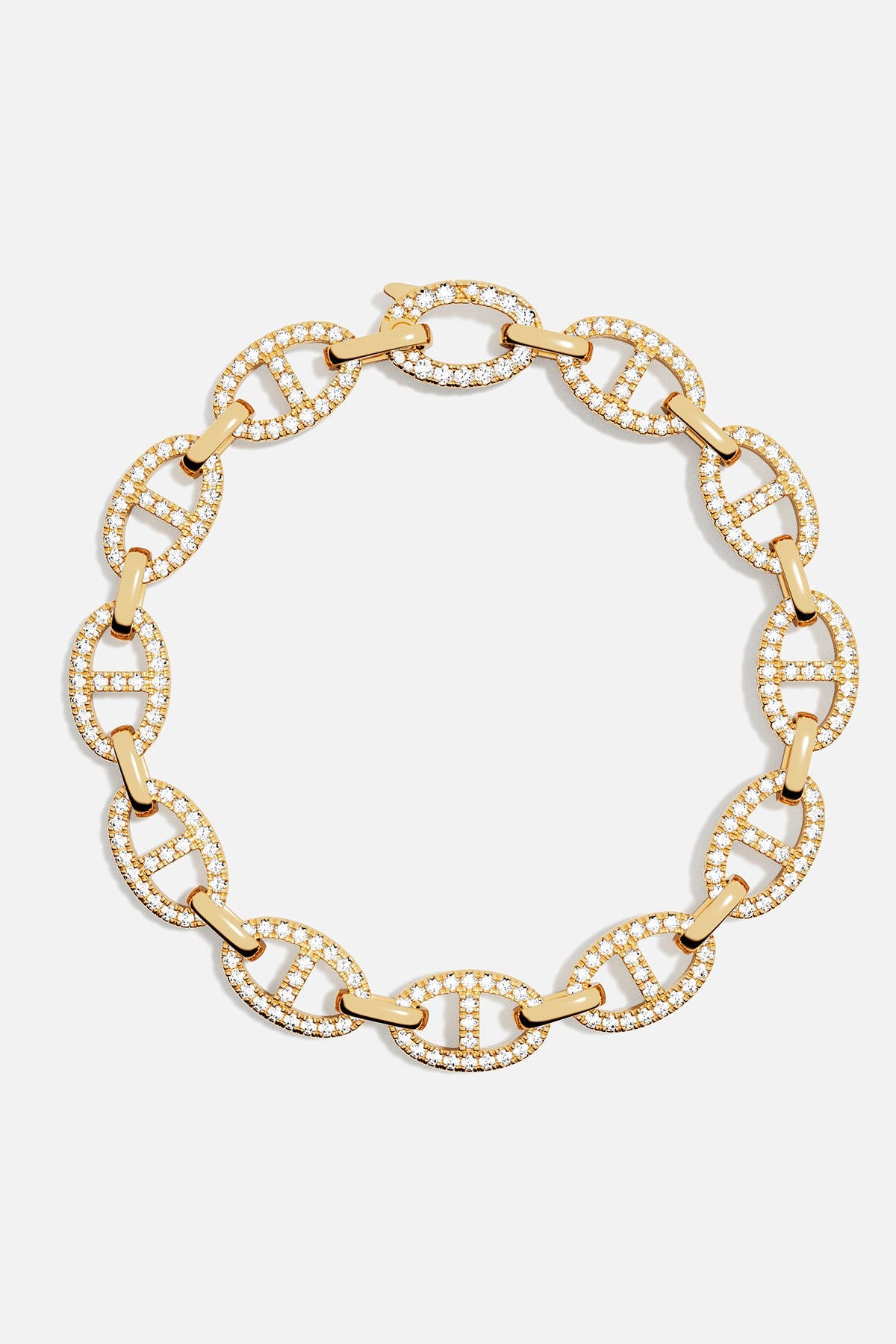 APM Monaco Bracelet Chaîne Maille Marine en Or Jaune