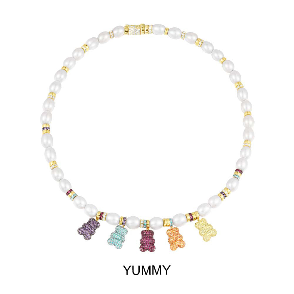 Collier Yummy Bear Multicolore avec Perles - APM Monaco