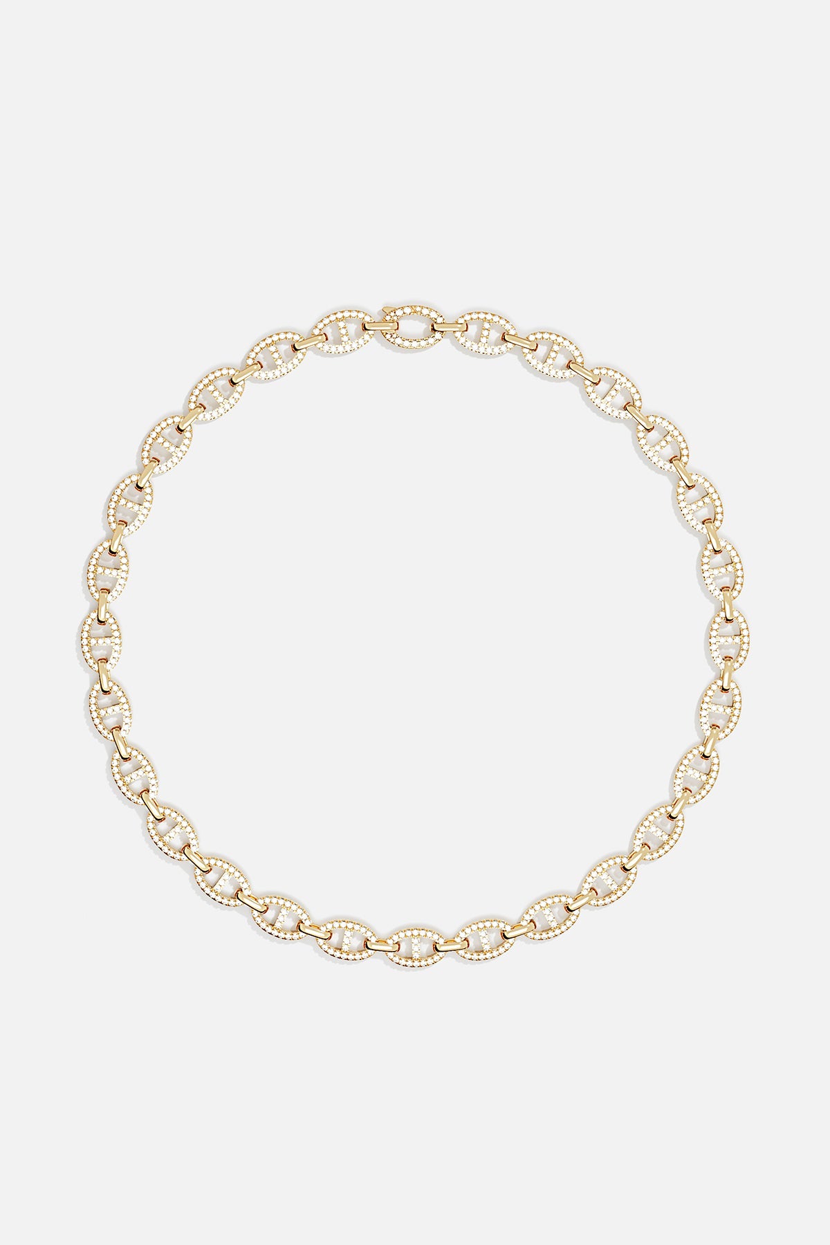APM Monaco Collier Chaîne Maille Marine en Or Jaune