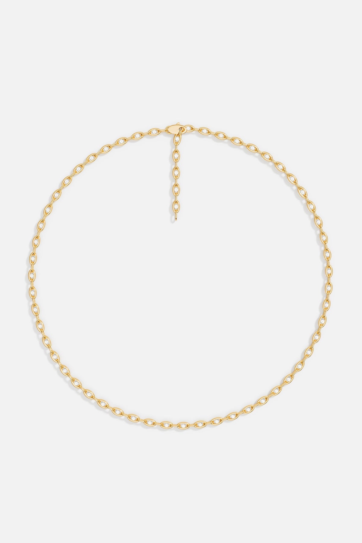 APM Monaco Collier Ajustable Chaîne Pavé en Or Jaune