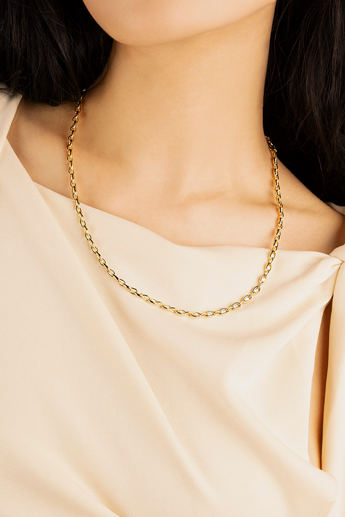 Collier Ajustable Chaîne Pavé - APM Monaco