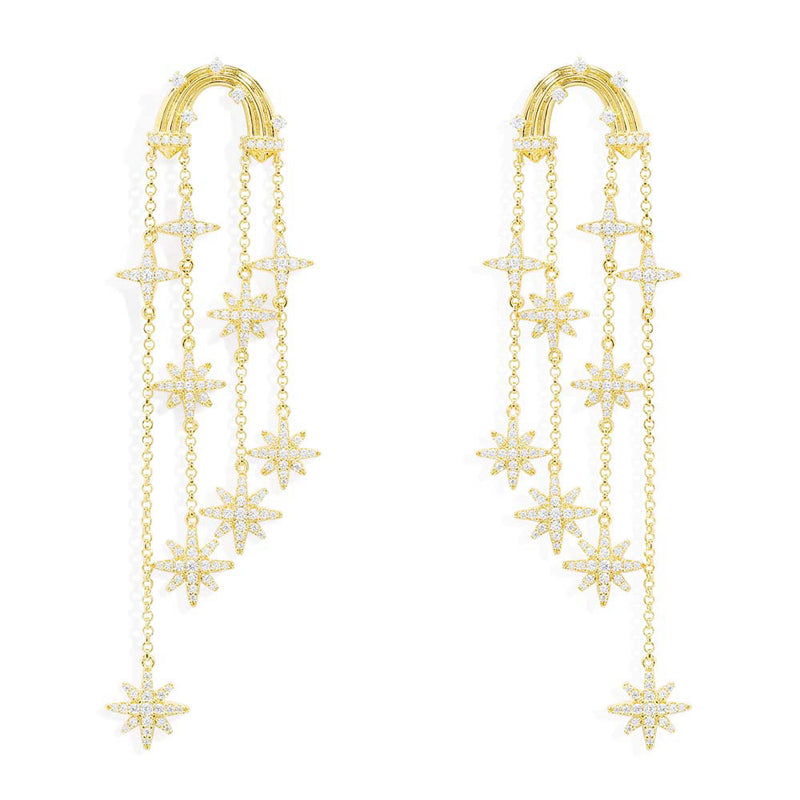 Boucles d'Oreilles Météorites Longues