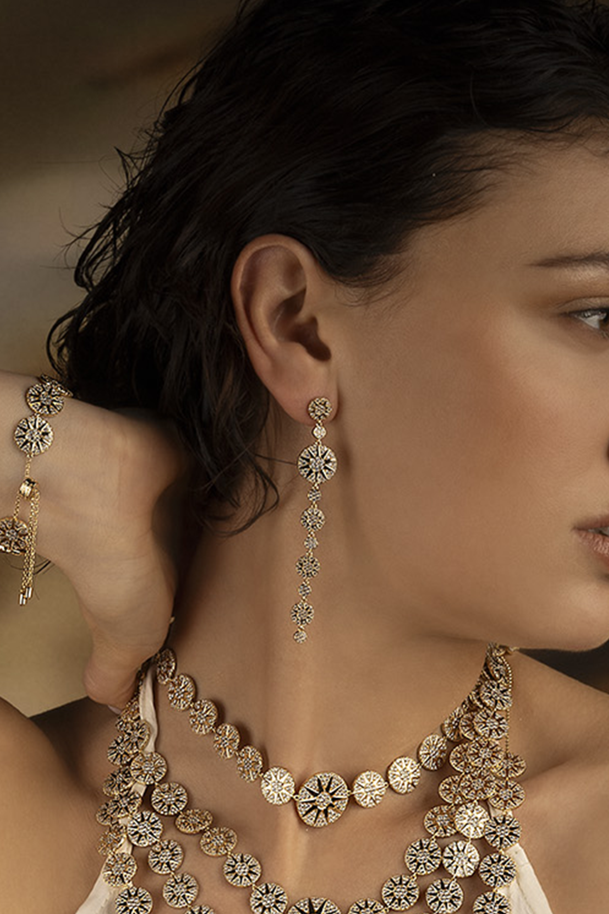 Boucles d'Oreilles Soleil Longues