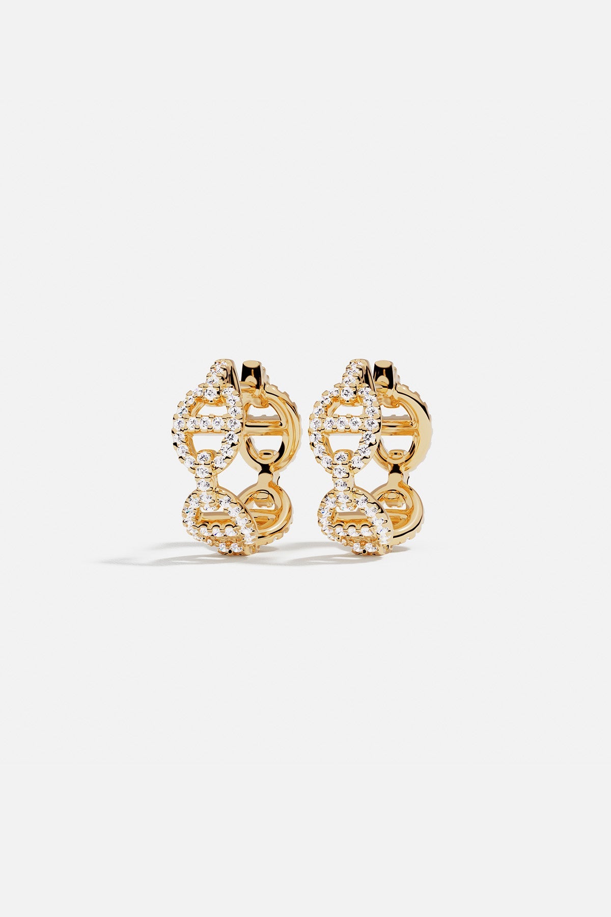APM Monaco Créoles Maille Marine en Or Jaune
