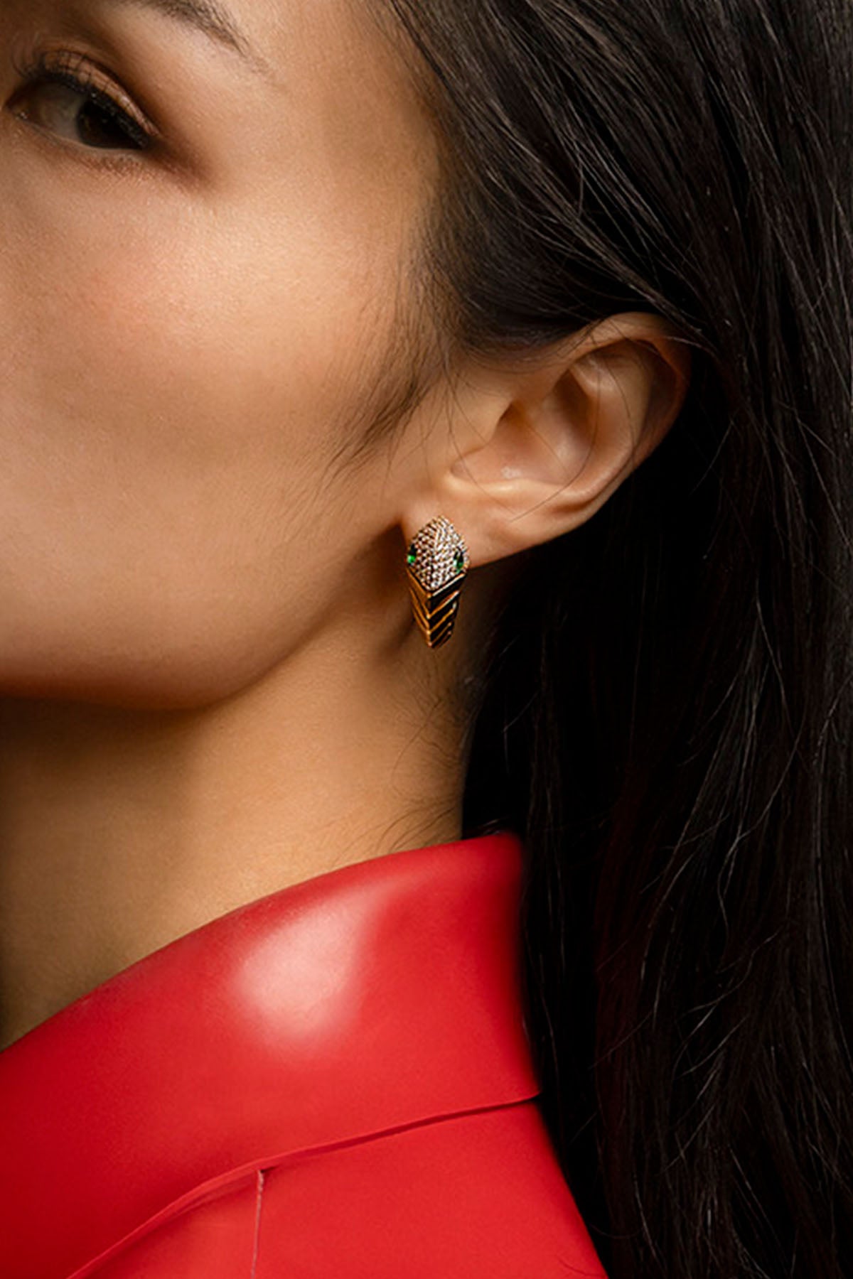 APM Monaco Kaa Earrings in Yellow Gold