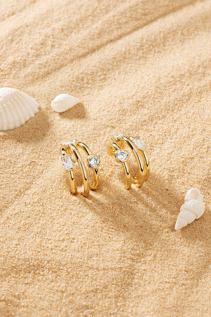 Boucles d'Oreilles Triple Éclat