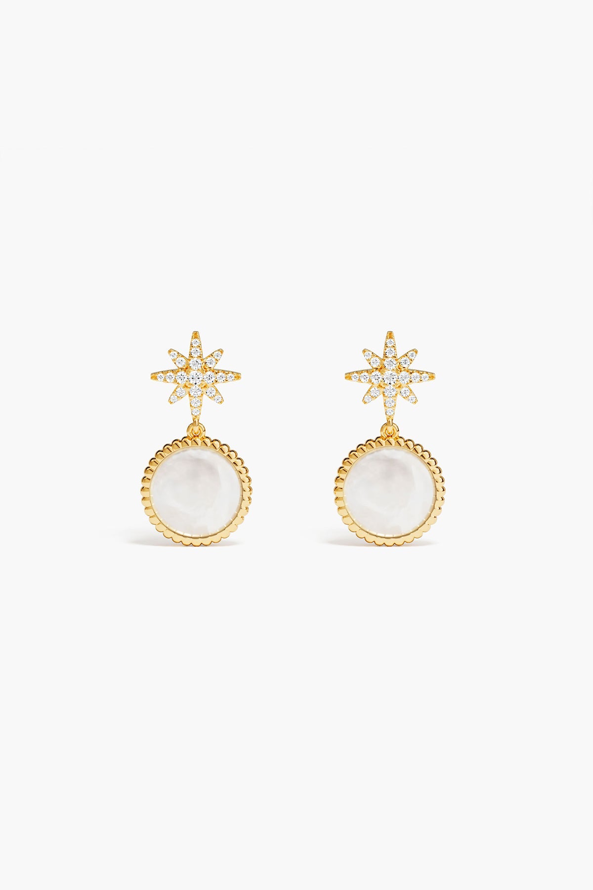 APM MONACO Boucles d'oreilles Météorites Nacre