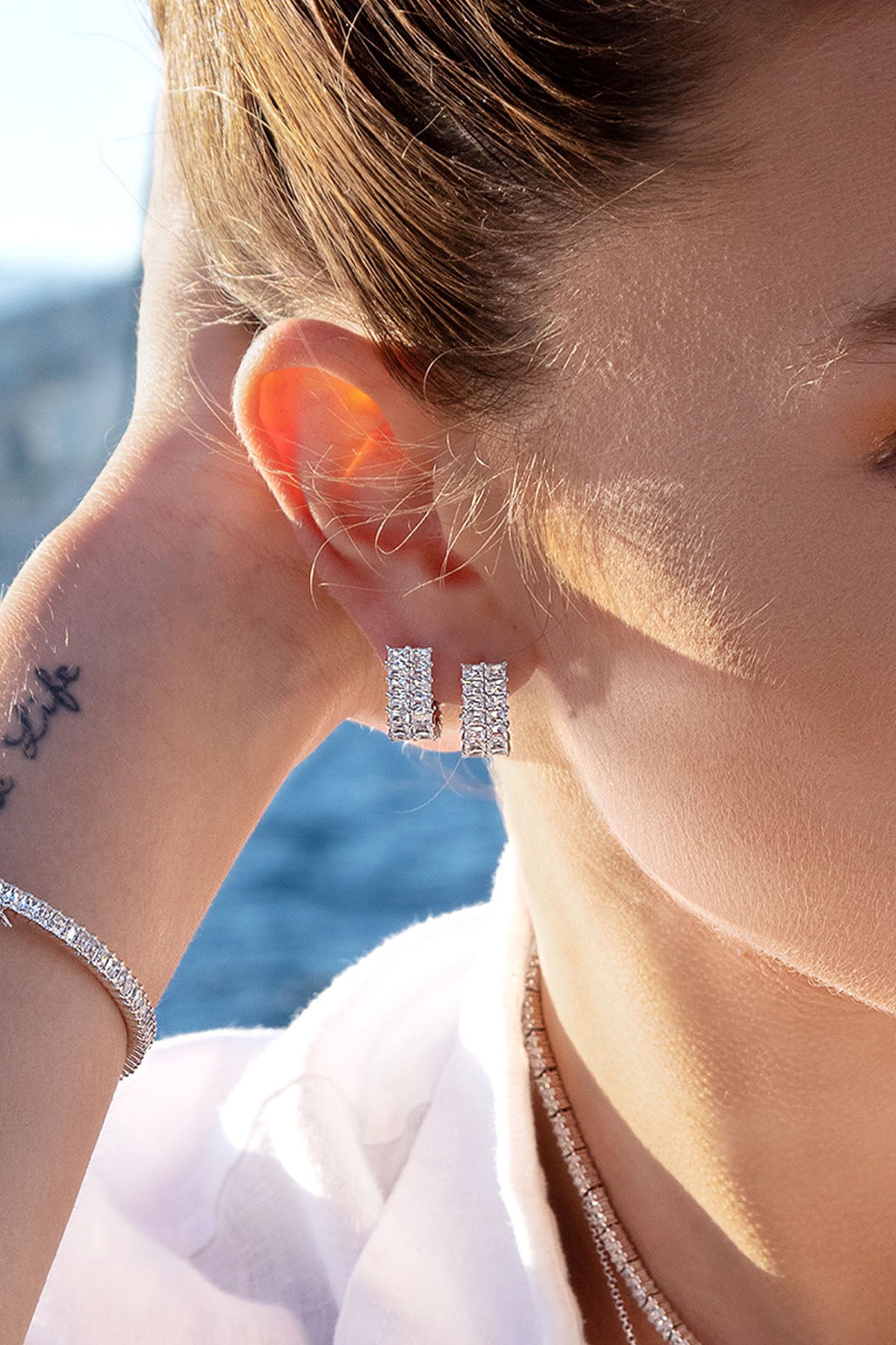 APM Monaco Boucles D'Oreilles Eclat en Argent