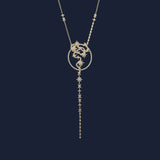 Collier Ajustable Y Météorites Entremêlées