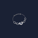 Bracelet Ajustable Cœur Bleu