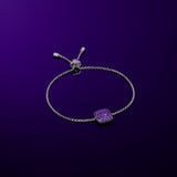 Bracelet Ajustable Carré Violet