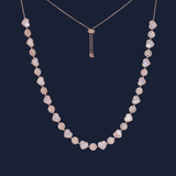 Collier Ajustable Cœurs Nacre Rose