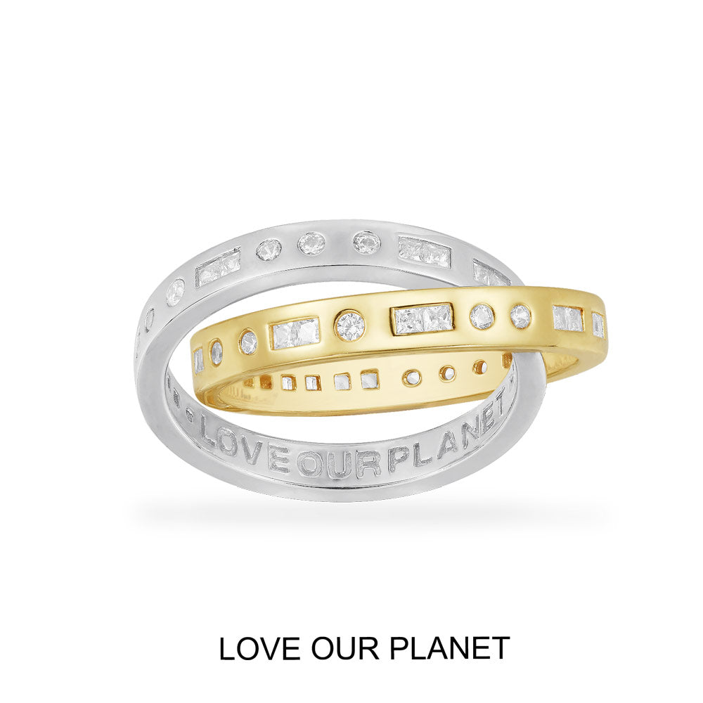 Bague Double Anneau LOVE OUR PLANET - APM Monaco