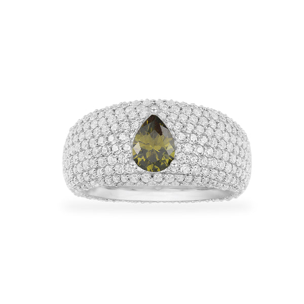 Bague Goutte Verte