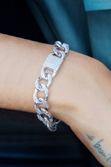 APM Monaco Bracelet Chaîne Blanc en Argent
