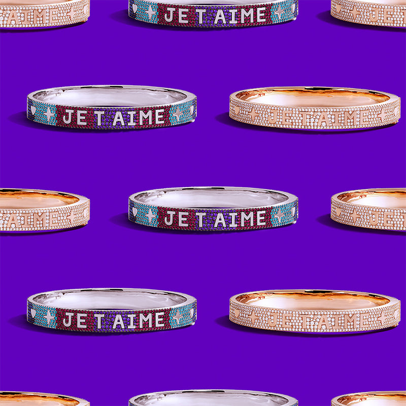 Bracelet Jonc Multicolore JE T'AIME