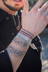 Bracelet Batik Bleu & Violet APM Monaco en argent
