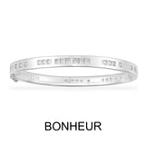 Bracelet Jonc Code Morse BONHEUR