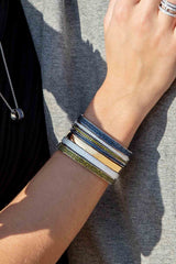 Bracelet Jonc Bleu APM Monaco en argent