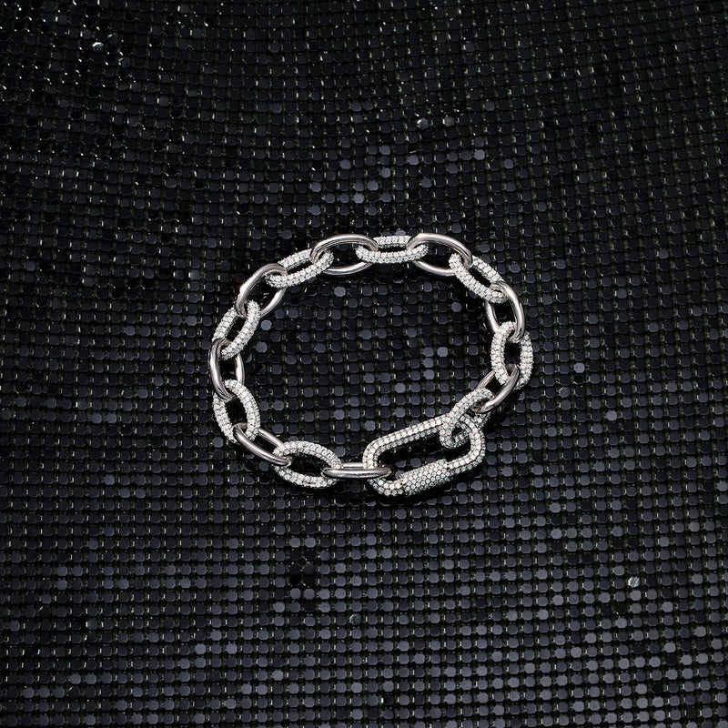 Bracelet Cheval cabré en Argent 925/1000 sur chaine.