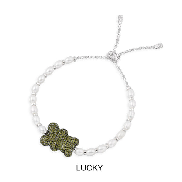 Bracelet Ajustable Yummy Bear Lucky en Perles