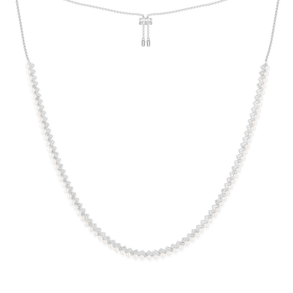 Collier Ajustable Up and Down avec Perles