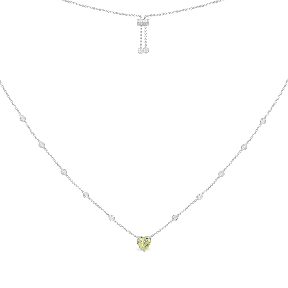 Collier Ajustable Cœur Vert - APM Monaco