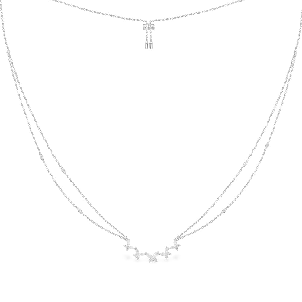 Collier Ajustable Papillon Double Chaîne - APM Monaco