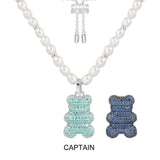 Collier Ajustable Yummy Bear (CLIP) Captain avec Perles