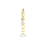 Boucle d'Oreille Individuelle Arête de Poisson