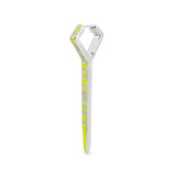 Boucle d'Oreille Individuelle SMILE Code Morse Jaune Fluo