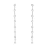 Boucles d'Oreilles Pavées Longues