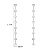 Boucles d'Oreilles Pavées Longues