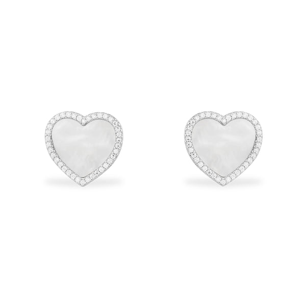 Clous d’Oreilles Cœur en Nacre