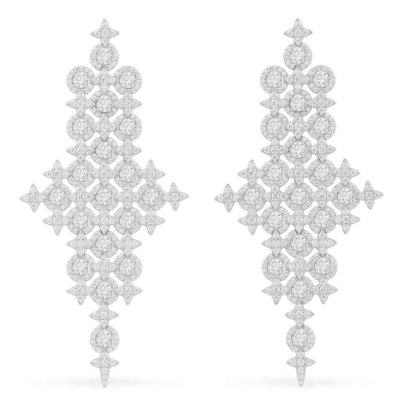 Boucles d'Oreilles Météorites Pavé