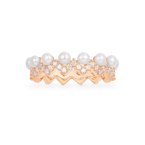 Bague Up and Down avec Perles