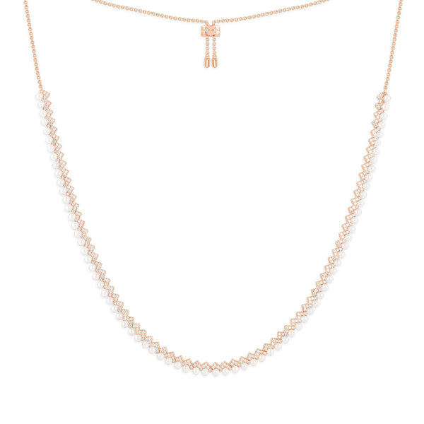 Collier Ajustable Up and Down avec Perles