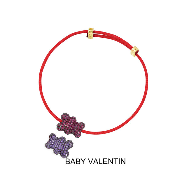Bracelet Yummy Bear Baby Valentin en Nylon