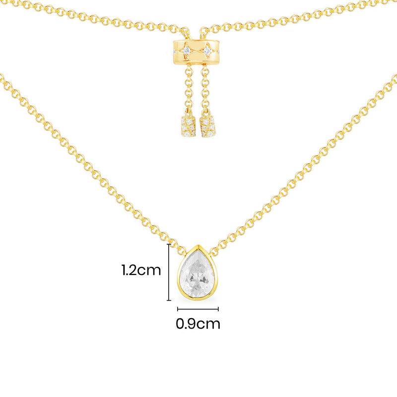 Collier Ajustable Goutte d'Eau