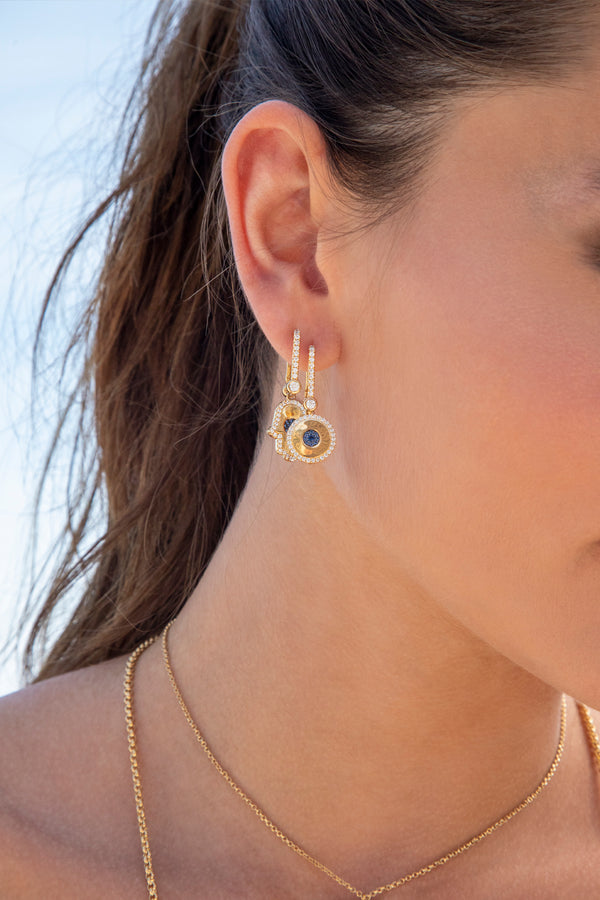 APM Monaco Boucles d'Oreilles Œil Porte-bonheur et Main de Fatma
